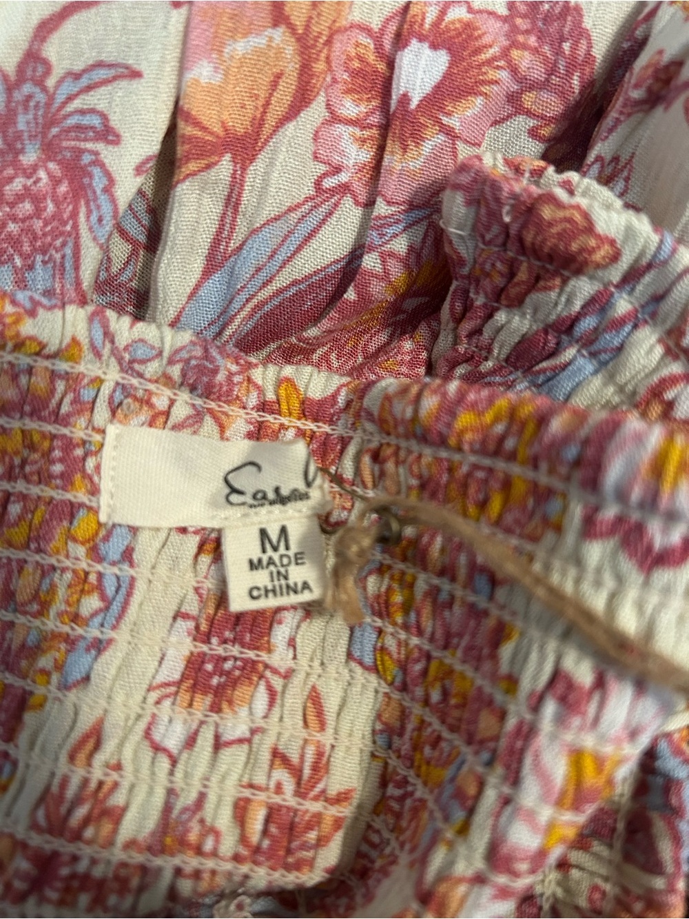 NWT Boutique Brand, easel, Pink Floral Patchwork Wide Leg Pants - Picture 9 of 9